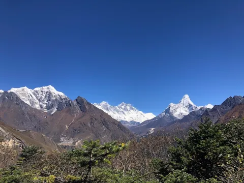 View from Hotel Everest View in Khumbu region
