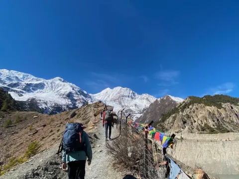 On the way to Annapurna Circuit Trek