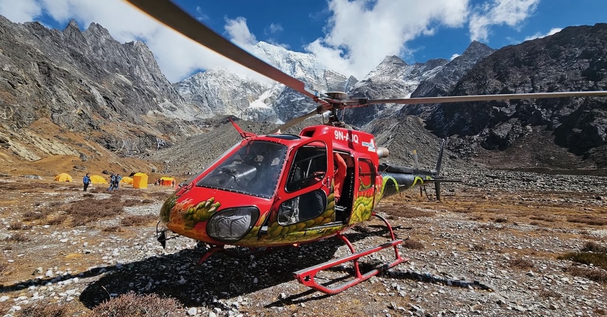 Helicopter at Everest Region