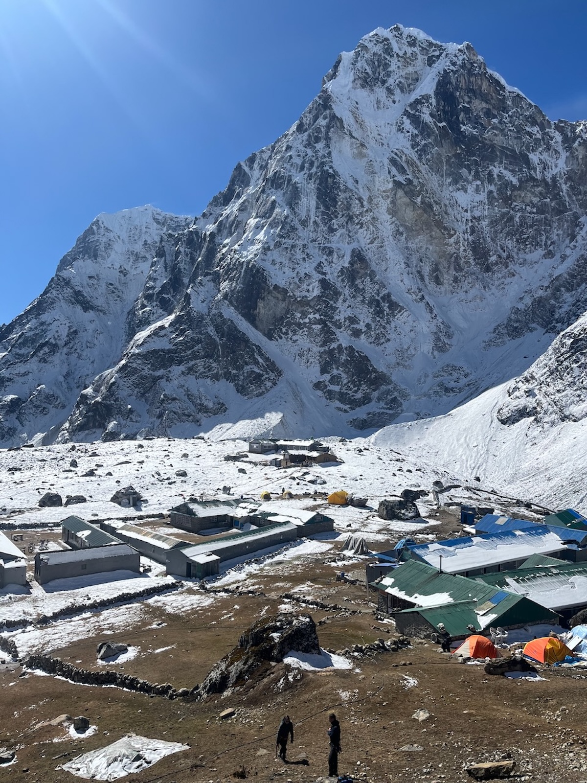 Dzongla village with Cholatse background
