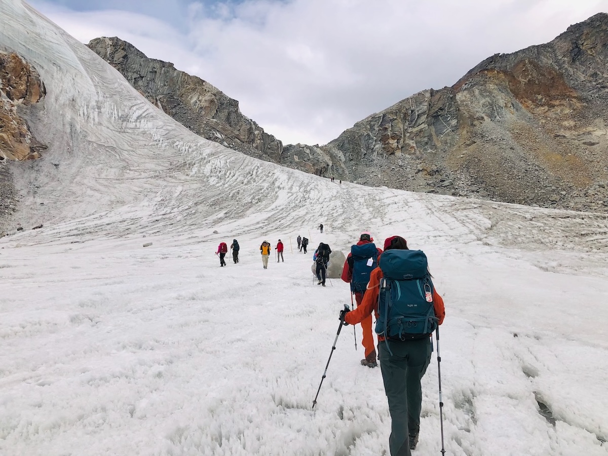 Near top of Cho La Pass, Ice section