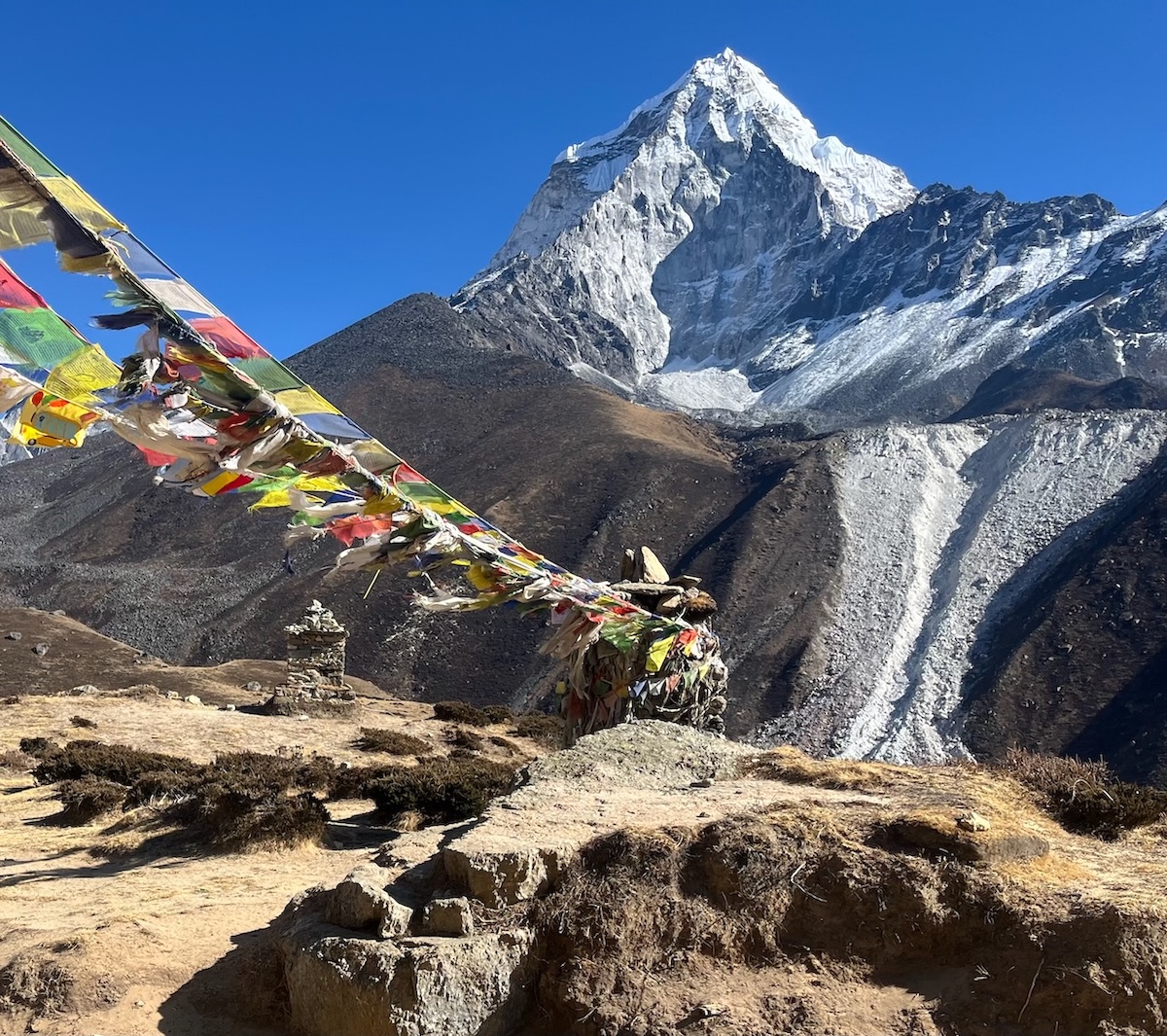 Ama Dablam Form Pheriche on the way back from Everest Base Camp Trek